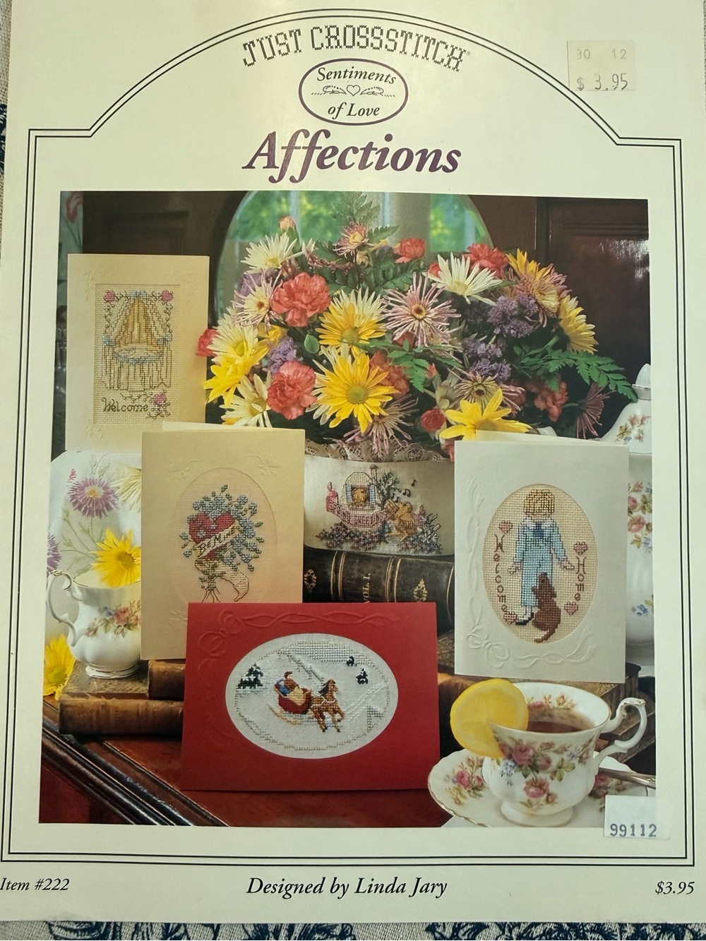 Affections Just CrossStitch Leaflet 222 Pattern 1991 Leaflet Baby Gifts Love
